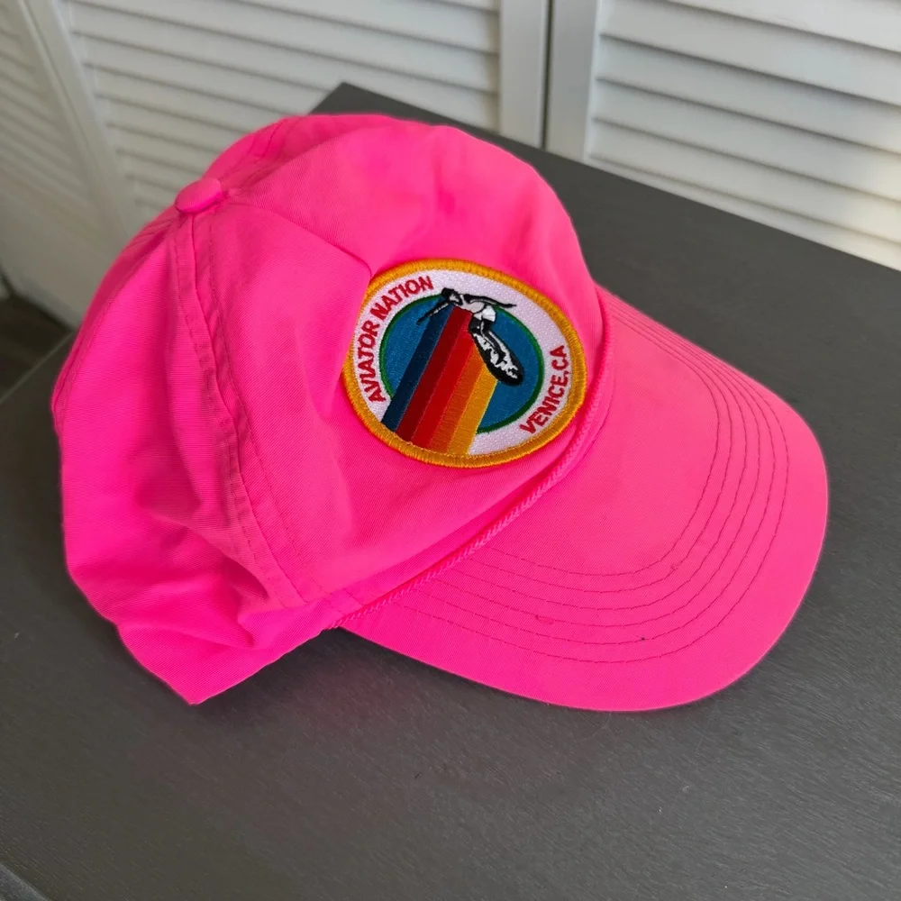 Pink Aviator Nation Snap Back Hat - Picture 2 of 7
